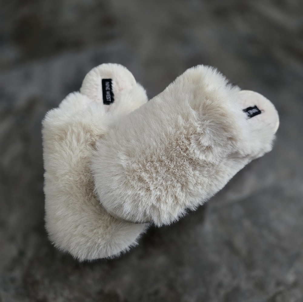 Nine West Fuzzy Slippers
